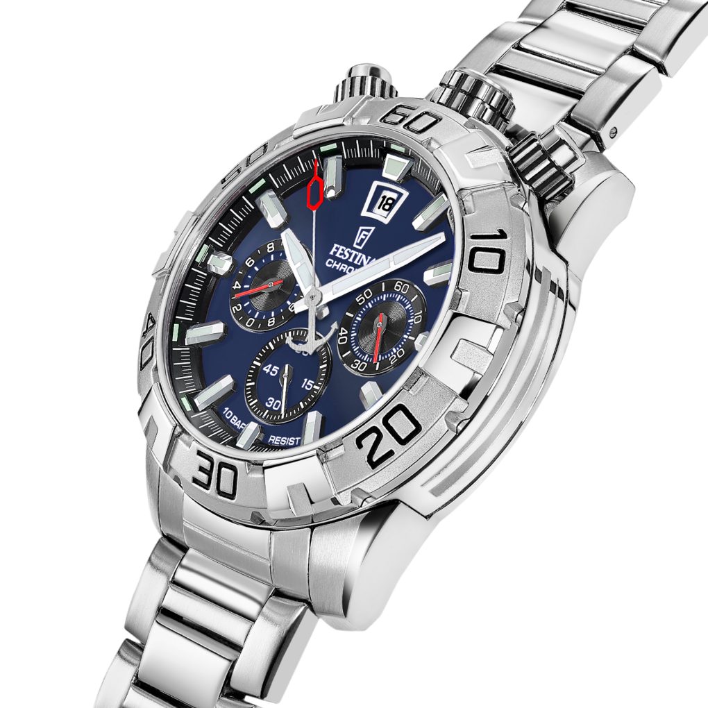 Festina Chronograph The Originals/Diver F20743/1, Quarzuhr, Armbanduhr, Herrenuhr, Edelstahlarmband, analog, Tag