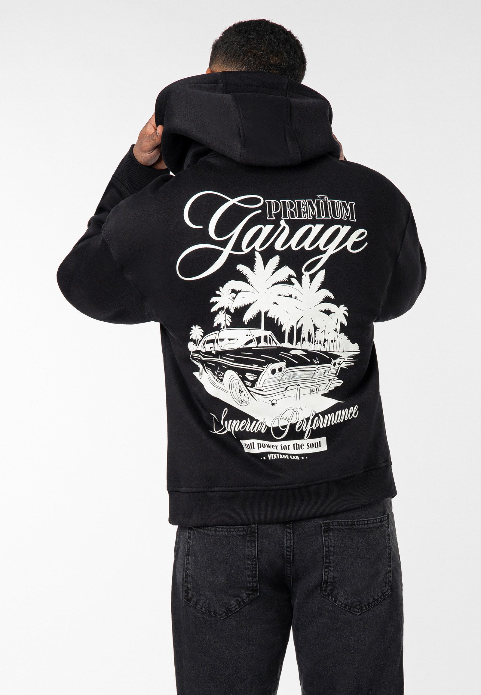 SUBLEVEL Hoodie Herren Kapuzenpullover mit Motorradprint günstig online kaufen