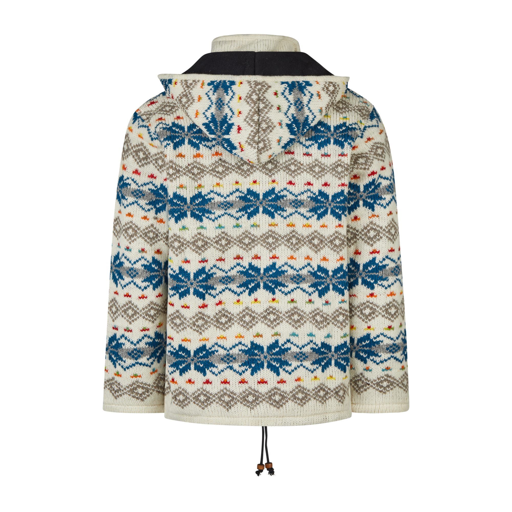THC Natural Line Strickjacke THC Schafwollstrickjacke Baumwollfutter 860 (1 Stück, 1-tlg., 1 Stück) abnehmbare Kapuze