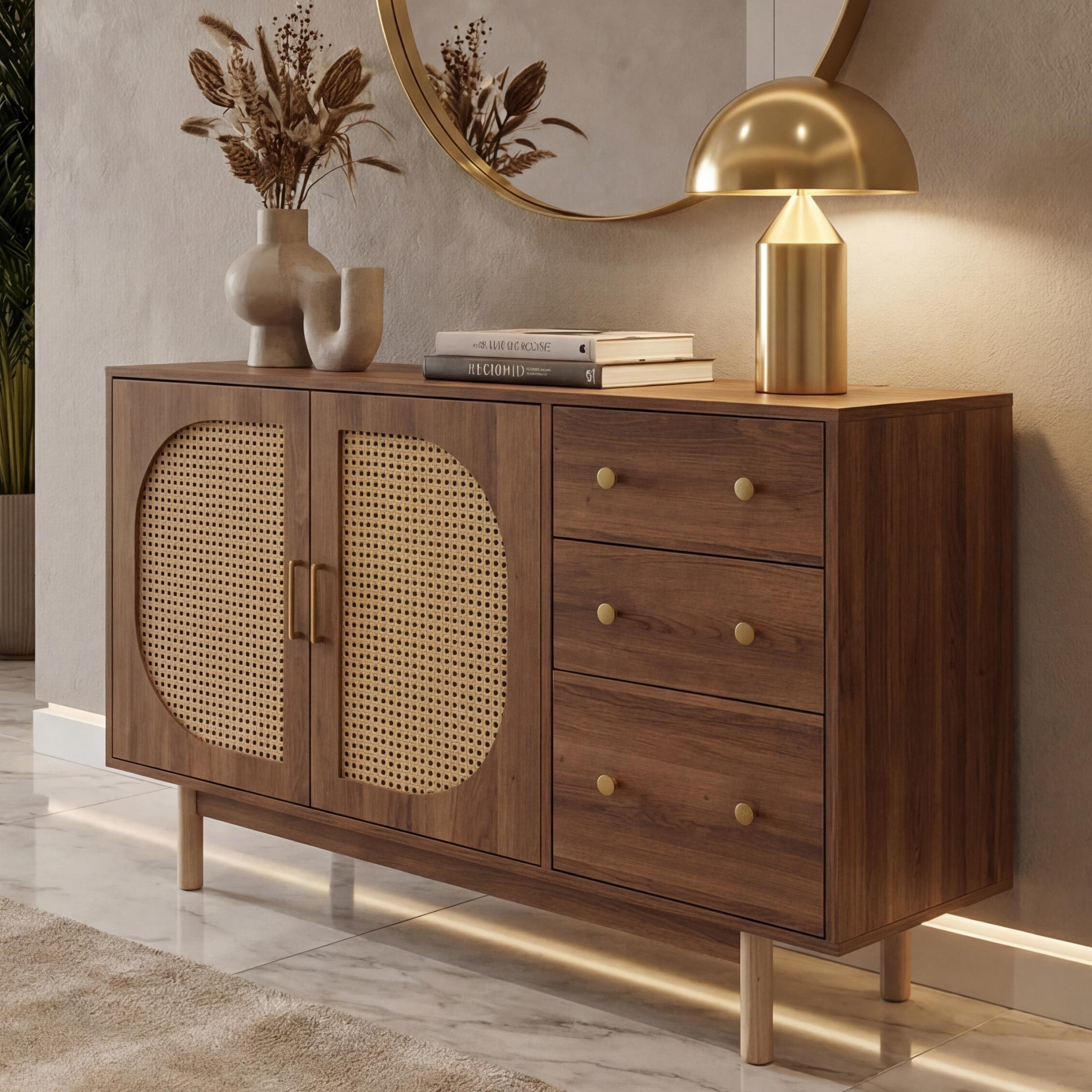 MCW Sideboard MCW-P52, Inklusive Fußbodenschoner für einen sicheren, schonenden Stand