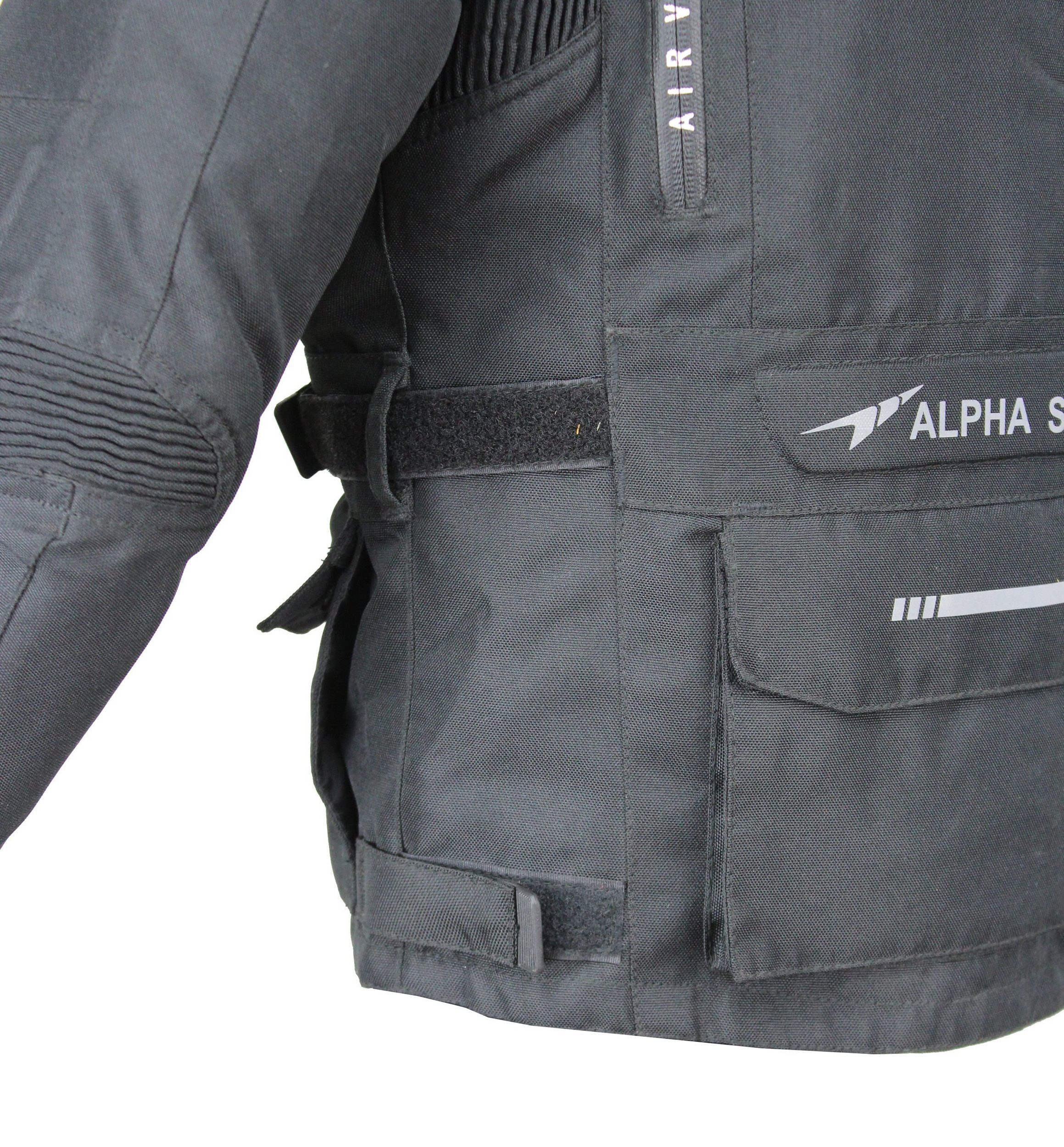 Alpha Speeds Motorradjacke Kinder Motorrad Textil Jacke Biker wasserdicht Jacke mit Protektoren Sport, Innenjacke ist trennbar: All Season, Neon/Fluoreszent Grü – Bild 3 von 5