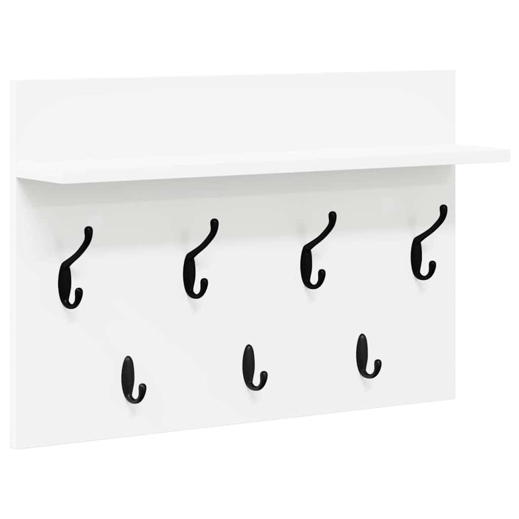 vidaXL Regal Wandmontierter nachttisch Wandhalterung Weiß 60 x 40 x 12 cm, 1-tlg.