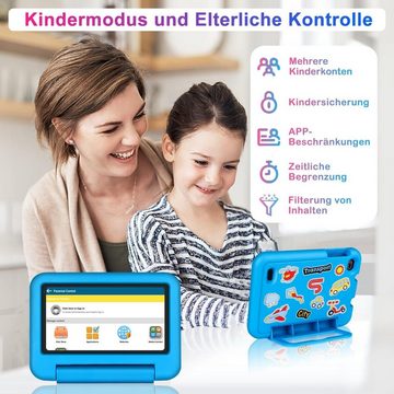 SEBBE DE-S21 Tablet (7", 64 GB, Android 13, mit Kinder Apps 3500mAh WLAN Kinder Bildung+Spiele Tablet mit Holster)