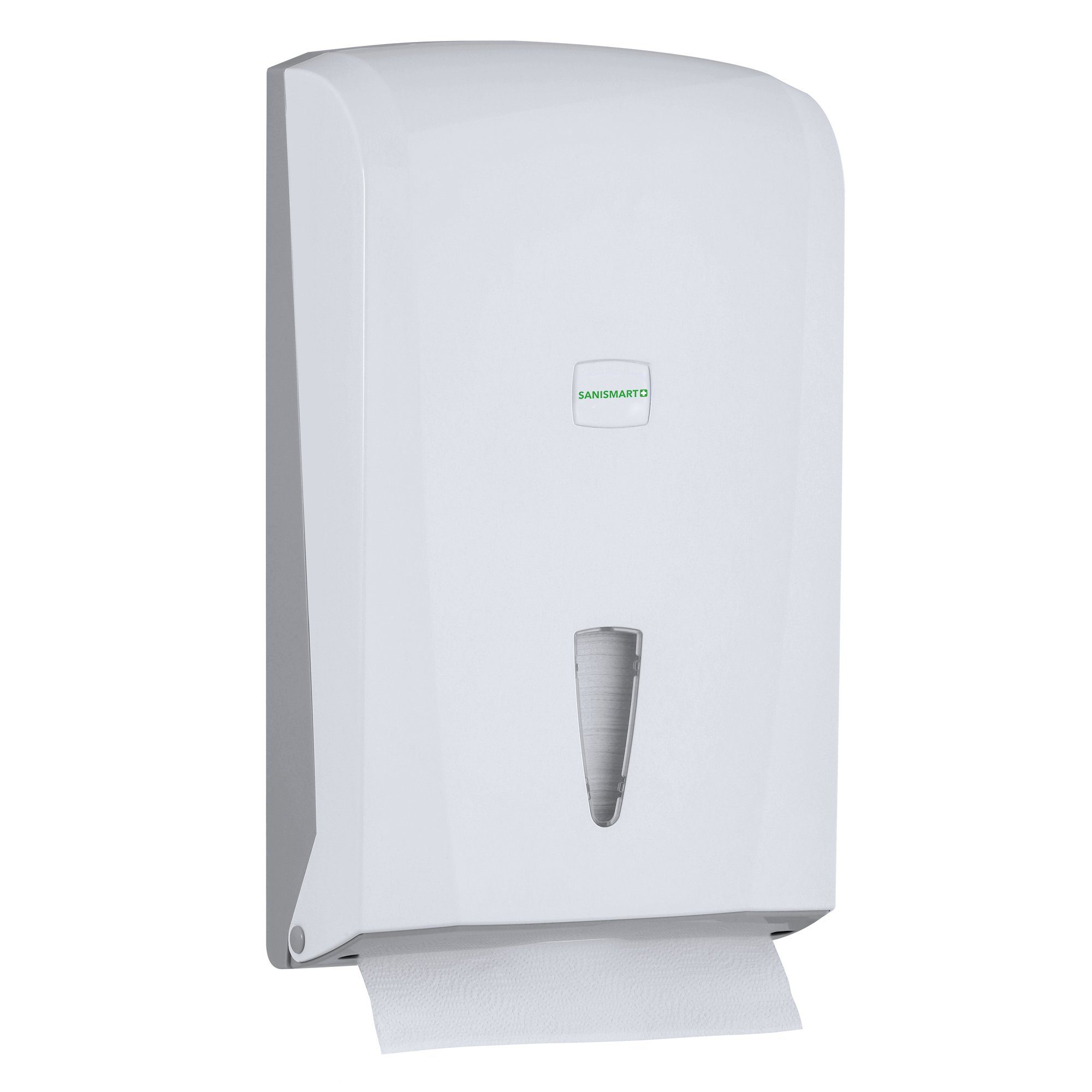 SANISMART Papierhandtuch SANISMART Handtuchspender IBERIS für 400 Blatt Z-Falz max. 24 cm