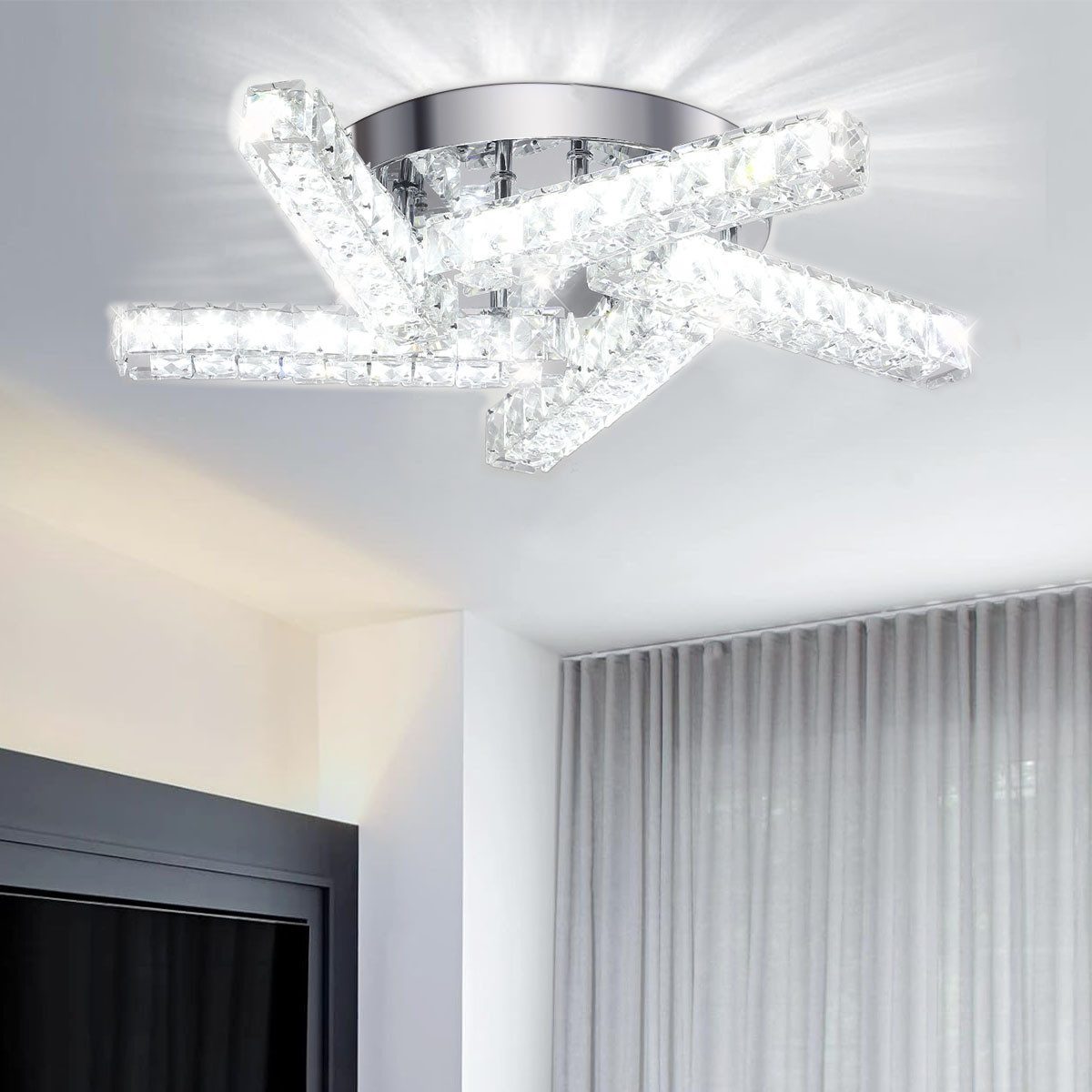oyajia LED Deckenleuchte 24W Kristall LED günstig online kaufen
