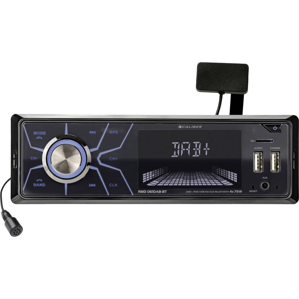 FM 4x USB Autoradio RMD061DAB-BT Schwarz SD Bluetooth Tuner 75Watt Caliber DAB+