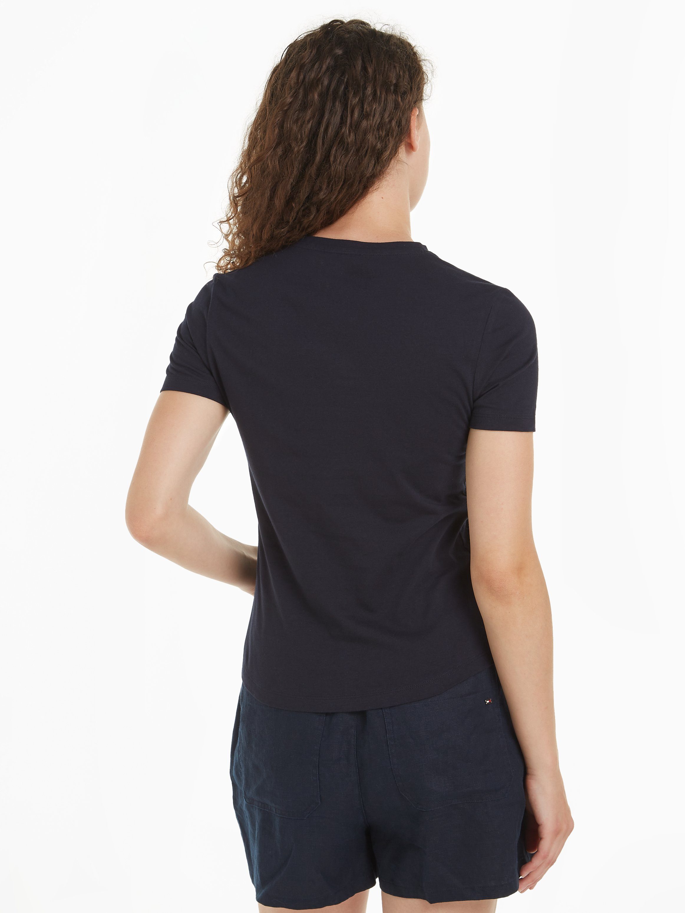Tommy Hilfiger T-Shirt SLIM FLAG SCRIPT günstig online kaufen