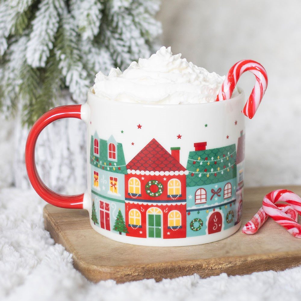 Something Different Tasse Weihnachtsstadt Keramik Tasse Weihnachtsstadt Mug 500 ml