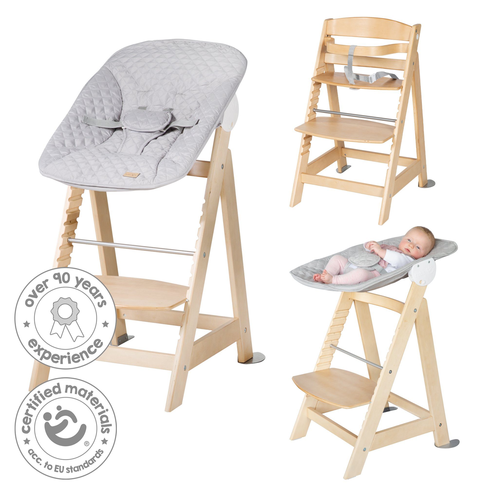 roba® Hochstuhl Born Up 2in1, Treppenhochstuhl mit Liegefunktion