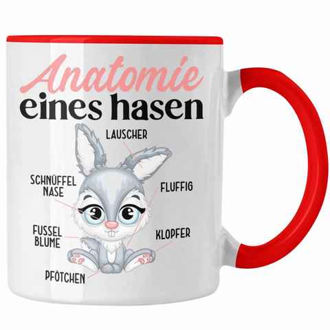 Trendation Tasse Hasen Tasse Geschenk Hasen-Besitzer Kaninchen Kinder Anatomie Eines Ha