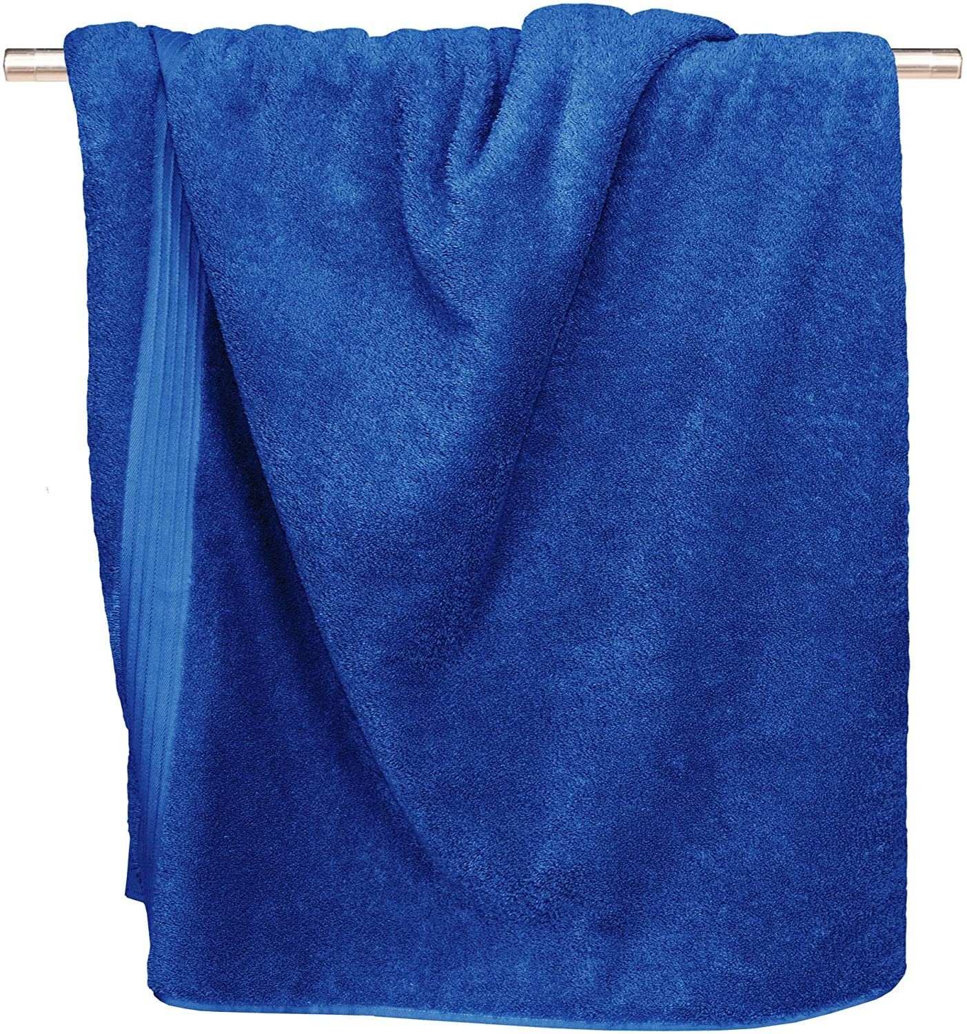 Lashuma Saunatuch Linz, Frottee 70x200 Königs Blau (1-St), Handtuch Großes cm blau uni