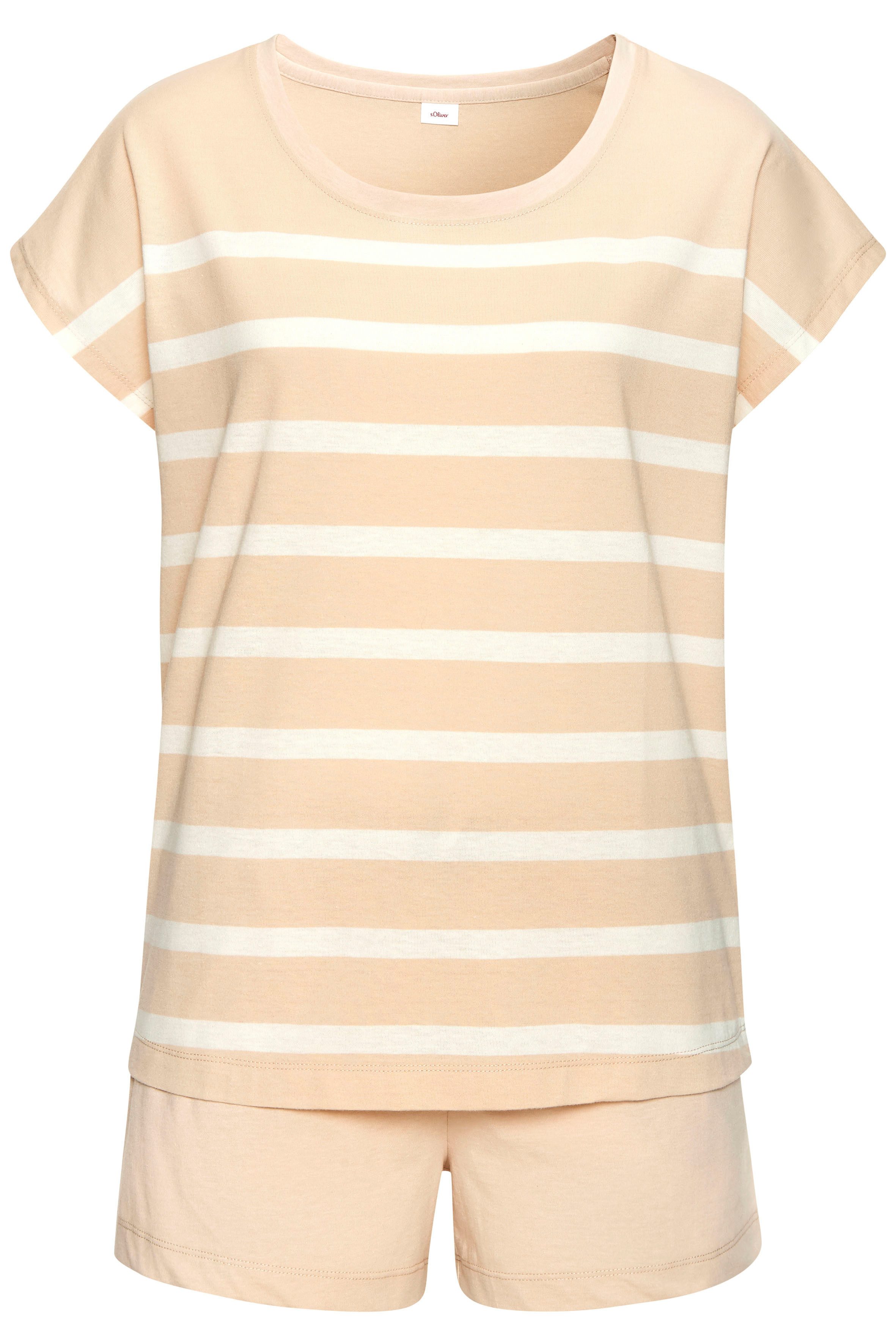 s.Oliver Shorty (2 tlg) mit garngefärbten günstig online kaufen