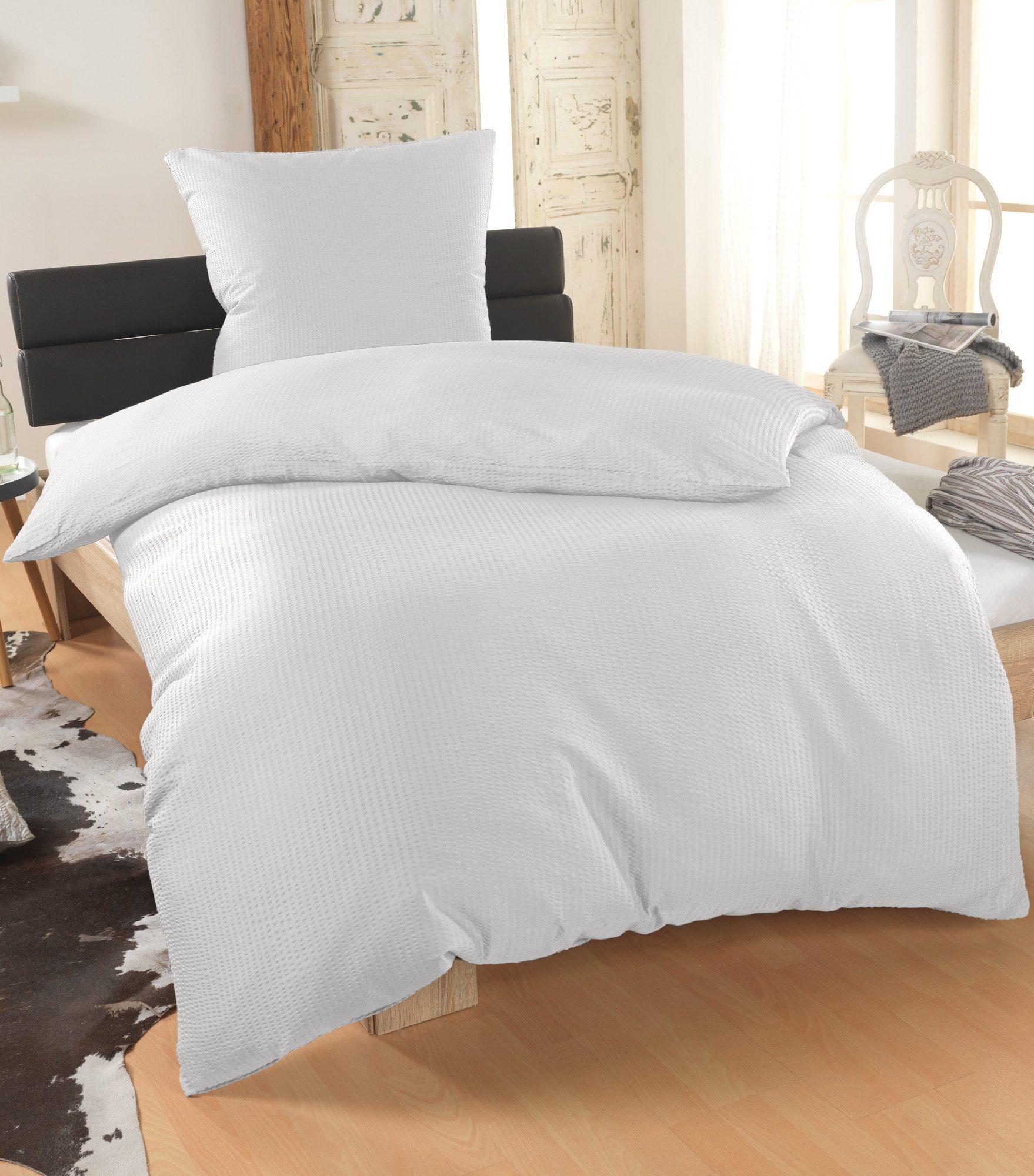 Malika Bettwäsche 135x200 + 80x80 cm atmungsaktiver Bettbezug, Sommerbettwä günstig online kaufen