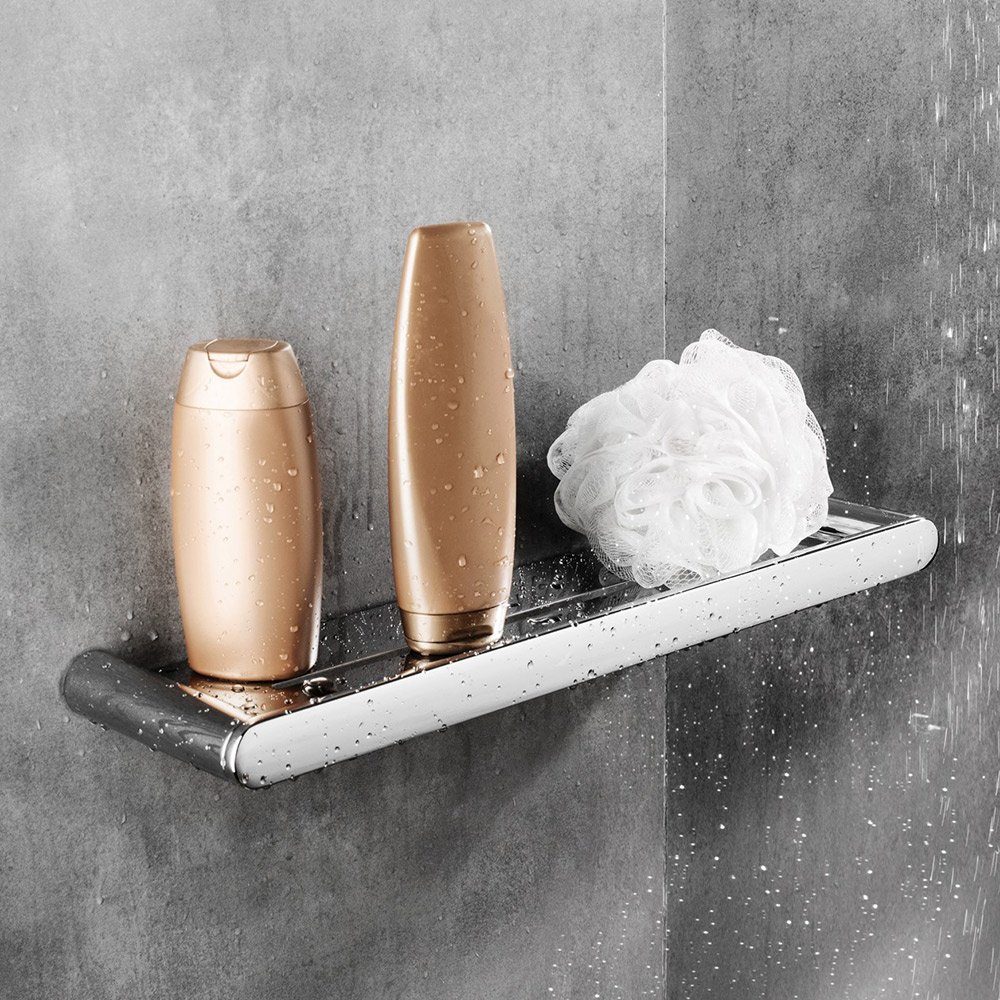 Lomadox Duschablage ROUND-30, Duchablage Wandablage in chrom glänzend, 43,5 günstig online kaufen