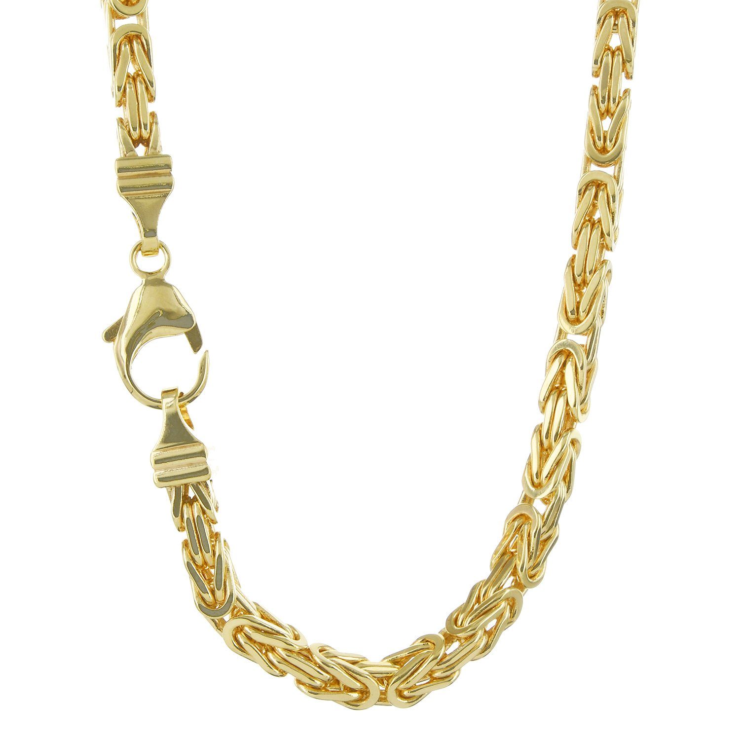 HOPLO Königskette Goldkette Königskette Armkette Breite 4,0 mm 21 cm 333-8 Karat Gold, Made in Germany