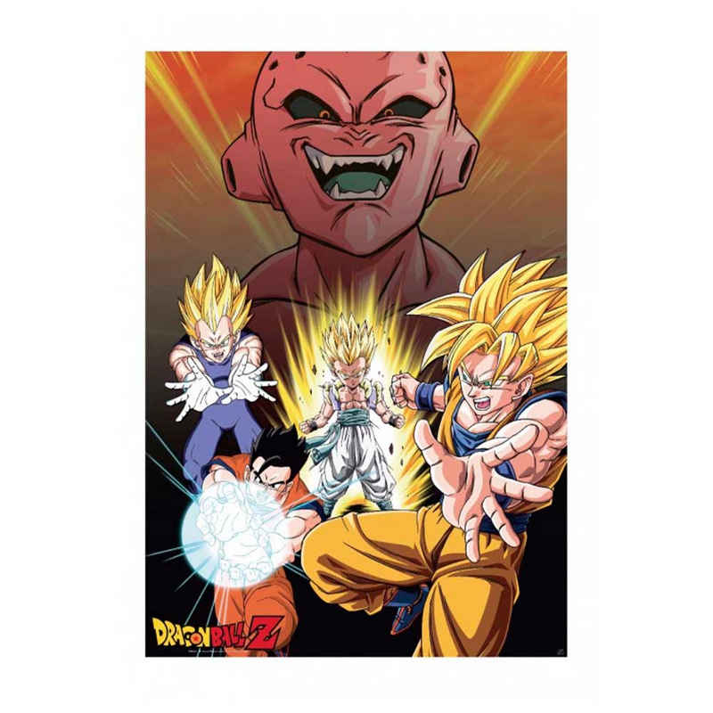 ABYstyle Poster Dragon Ball Z Poster mit Buu vs. Saiyans Motiv, 91,5 x 61 cm, Buu vs. Saiyan, Dragon Ball Z Poster