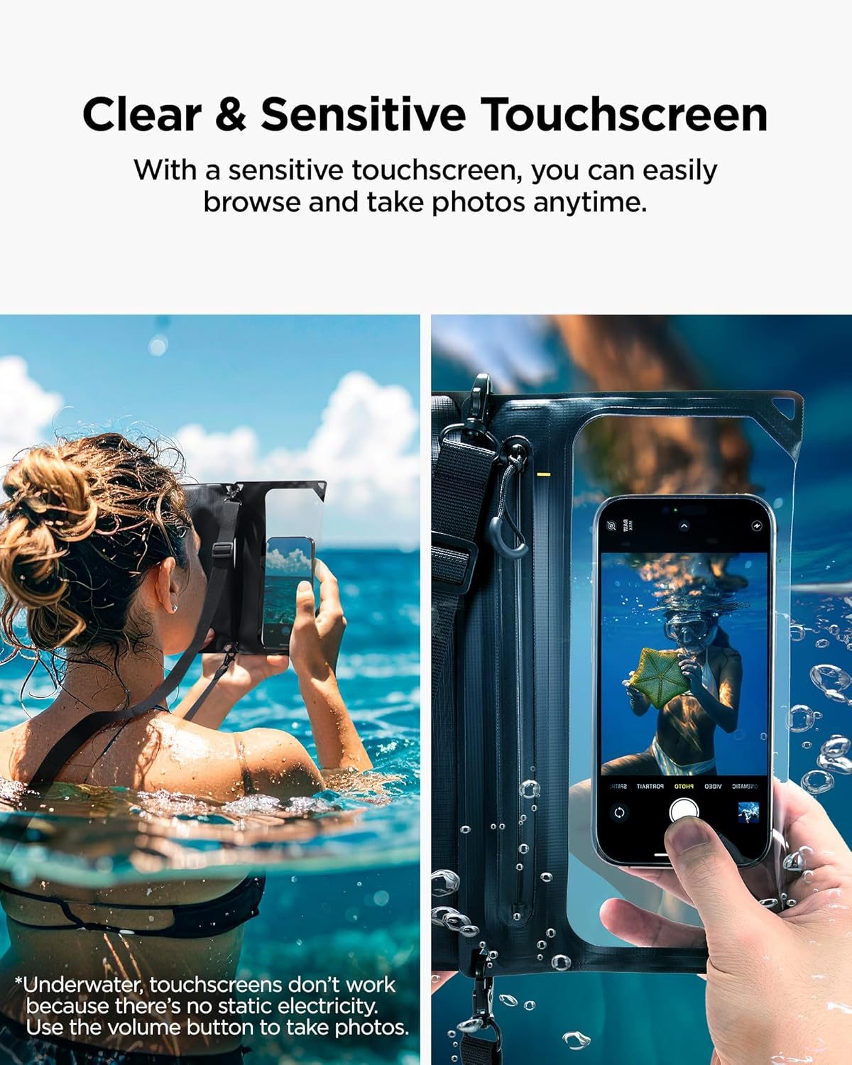 Spigen Handyhülle Wasserdichte Tasche Crossbag Handyhülle IPX8 Wasserfeste Umhängetasche Universell bis 7, Touch-kompatibel, IPX8 wasserdicht, Verstellbarer Gur – Bild 5 von 5