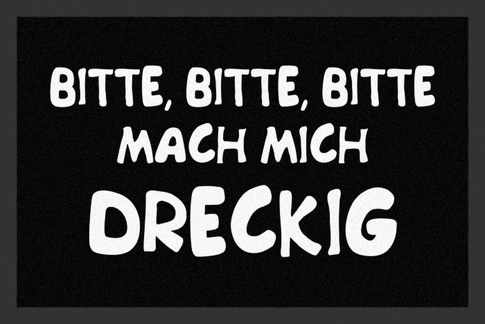 Fußmatte Rockbites - Fußmatte "Mach mich dreckig" Fußabstreifer Türmatte 42, Rockbites