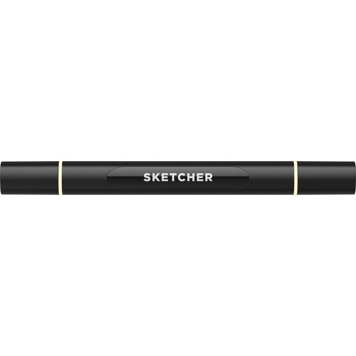 Filzstift Twinmarker Sketcher brush+chisel Y 010 creme.