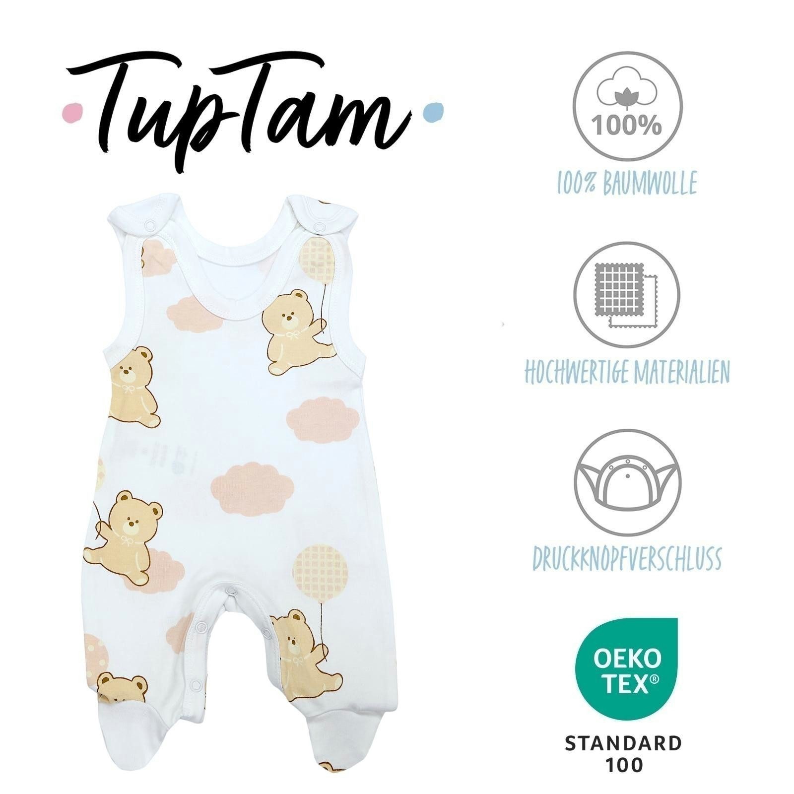 TupTam Strampler TupTam Baby Mädchen Strampler mit Fuß 3er Pack