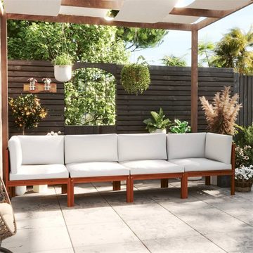DOTMALL Gartenlounge-Set 4-Sitzer-Gartensofa mit Kissen Massivholz Akazie