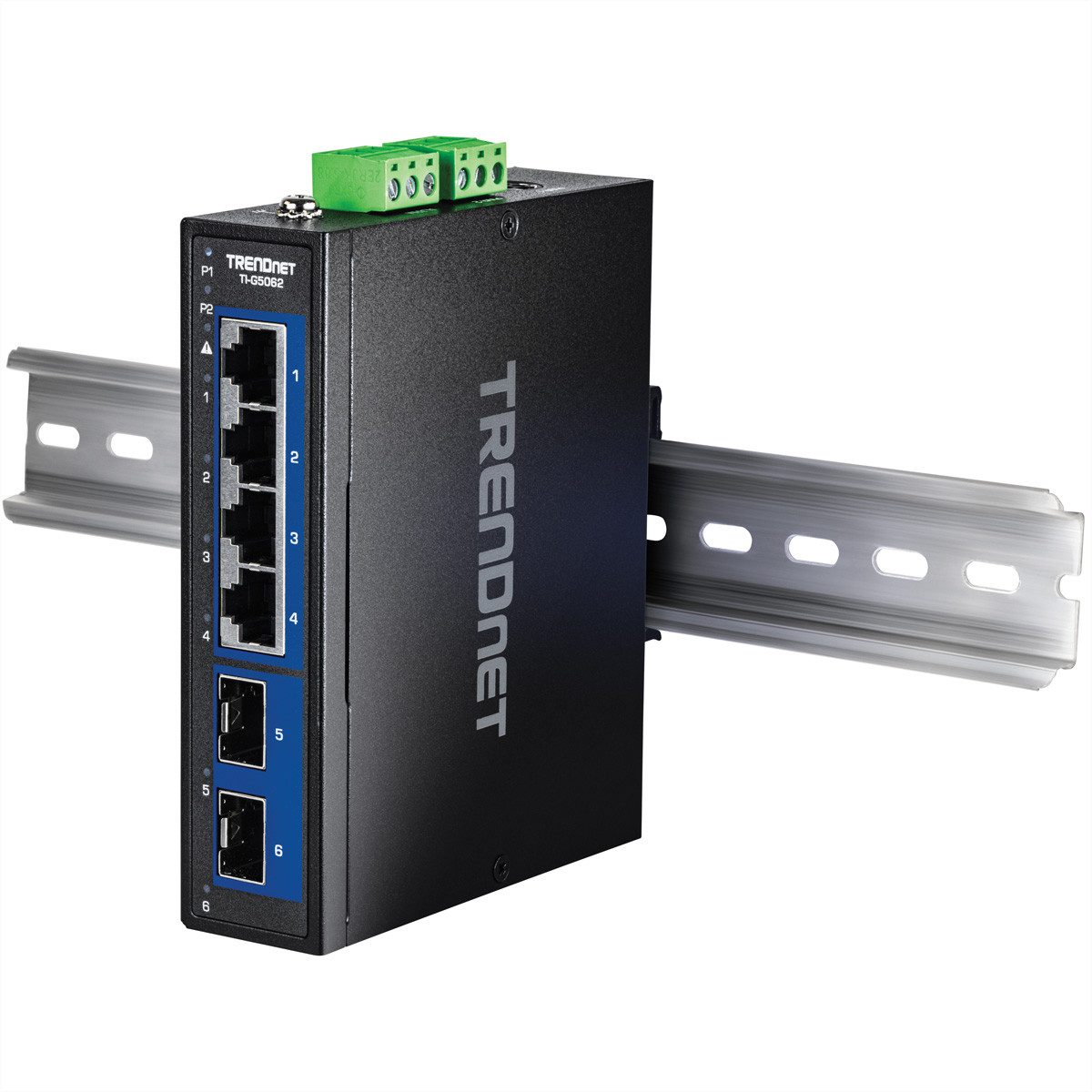 Trendnet TI-G5062 Industrial DIN-Rail Switch 6-Port 2.5G mit 10G SFP+ Ports Netzwerk-Switch