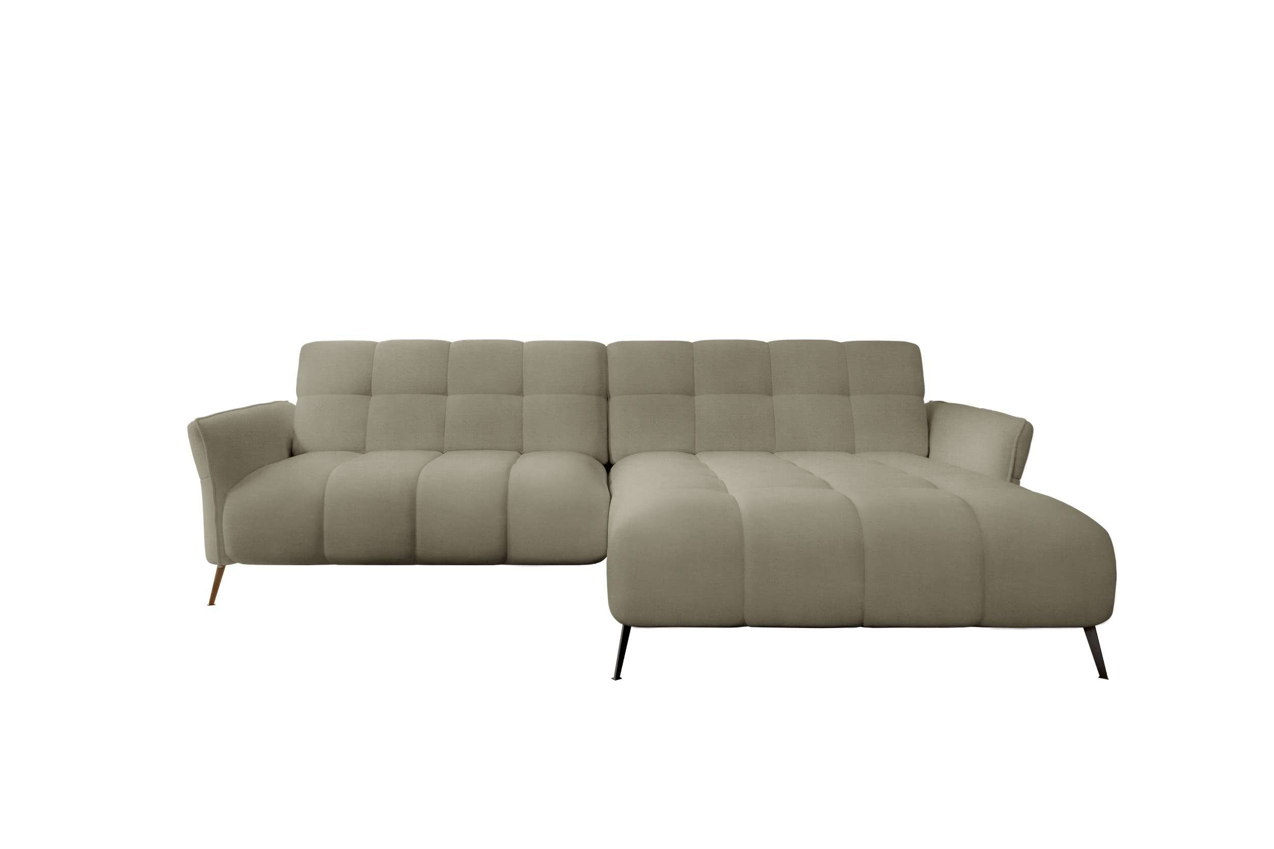 Stylefy Ecksofa Miliano, L-Form, links oder Eckcouch, Sitztiefenverstellung mit bestellbar, mane Bettfunktion, rechts inklusive wahlweise