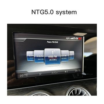 GABITECH Drahtlos CarPlay Android Auto für Mercedes Benz A B CLA V X C E GLA S Einbau-Navigationsgerät (NTG 5.0/5.1/5.2 System. A/B/C/CL/GLS/GLE/CLS/X/E/G/S/GLA/CLA/GLC)
