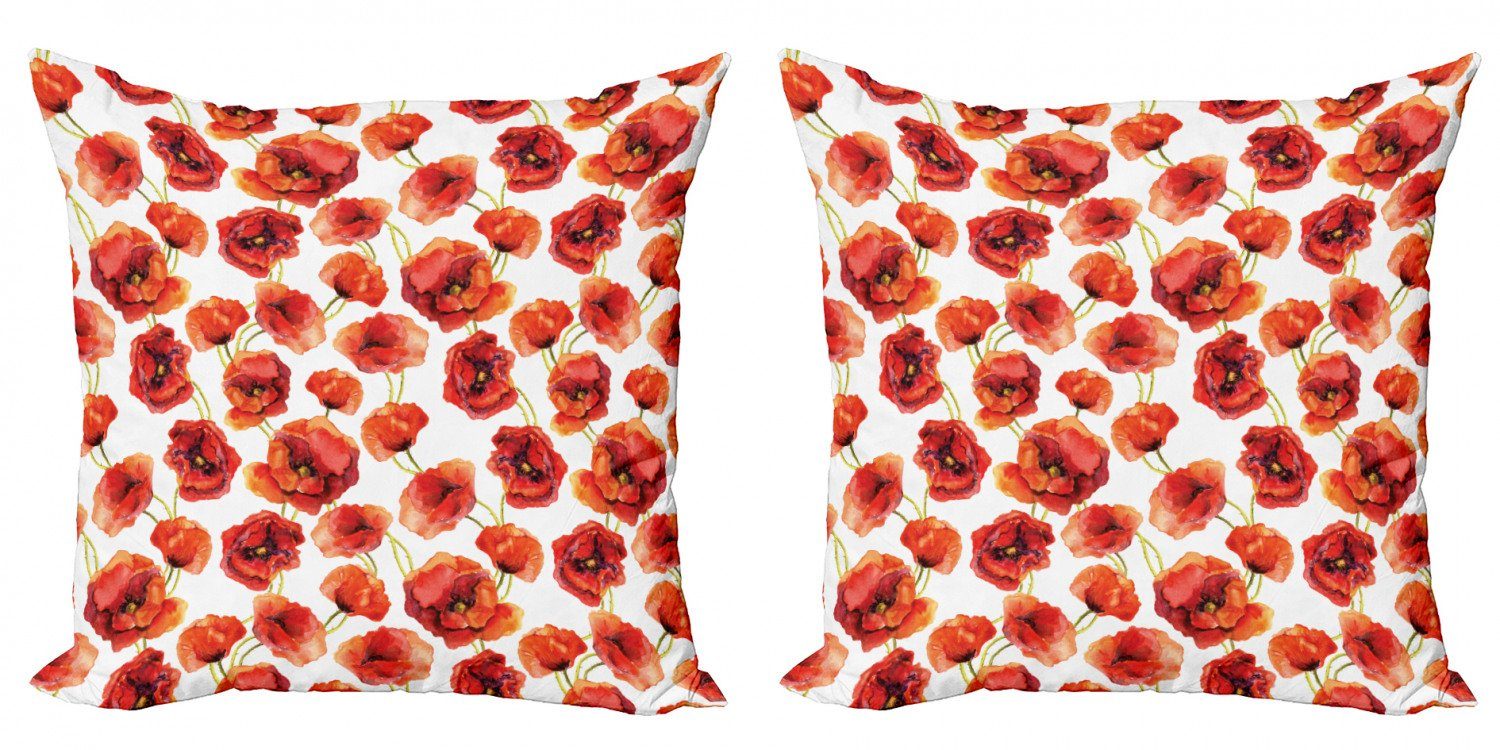 Floral Kissenbezüge Garden Modern Poppies Digitaldruck, Abakuhaus Doppelseitiger Accent Stück), Blume (2