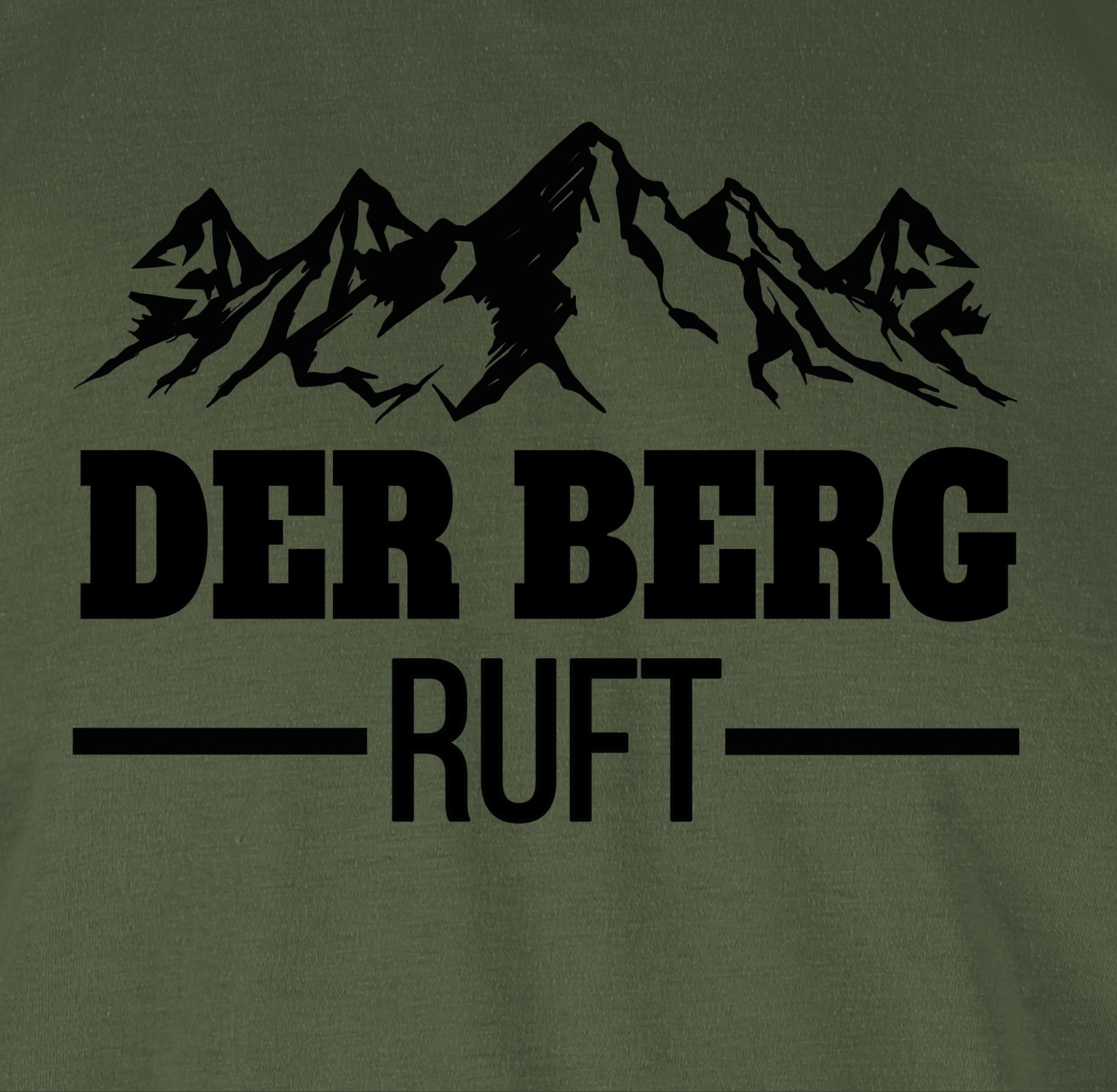 Grün Army T-Shirt Der schwarz Ski 2 ruft - Shirtracer Apres Party Berg