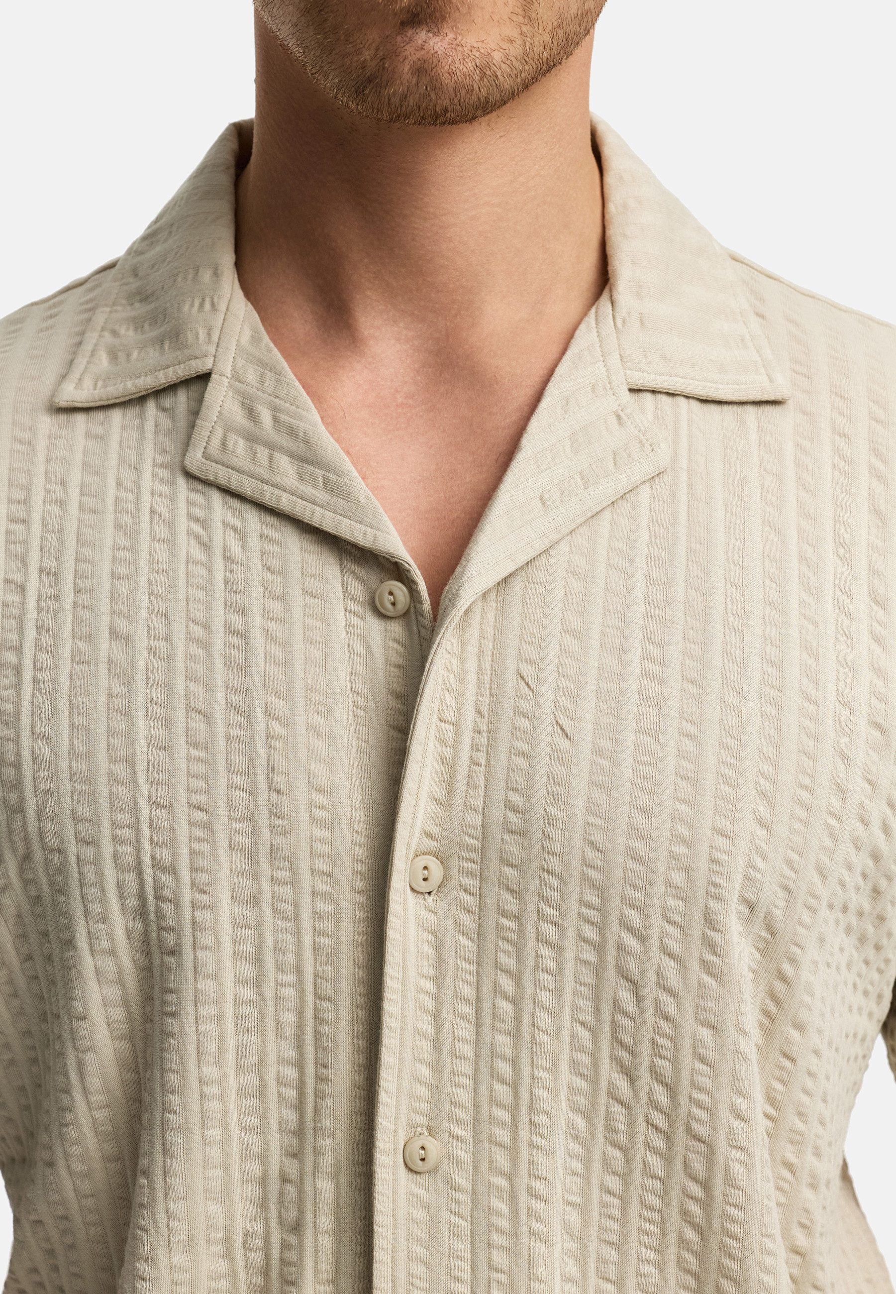Indicode Kurzarmhemd Herren INCrepe Herrenhemd Kurzarm Strukturstoff für den perfekten Fit