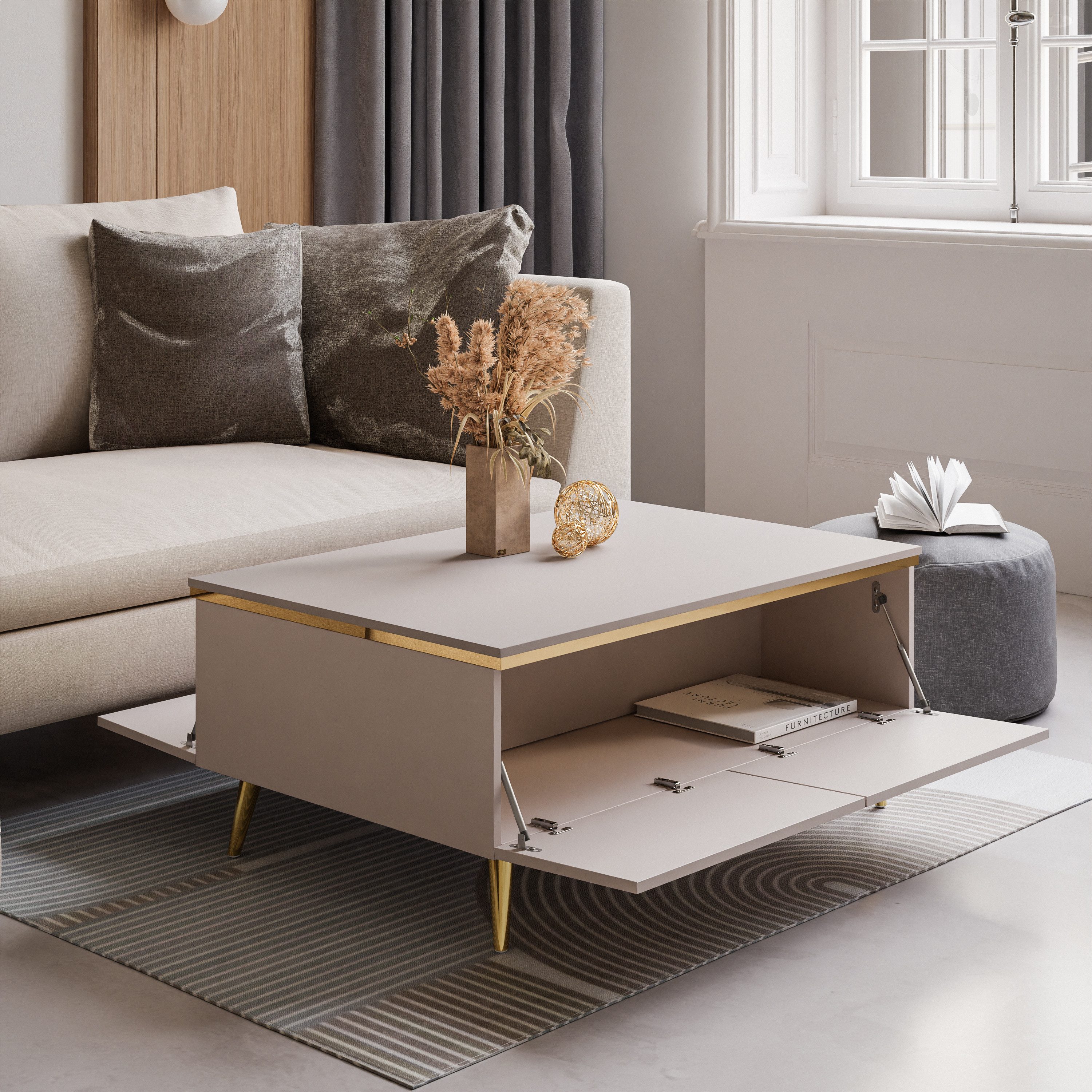 Lookway Couchtisch AURORA KASCHMIR mit Stauraum