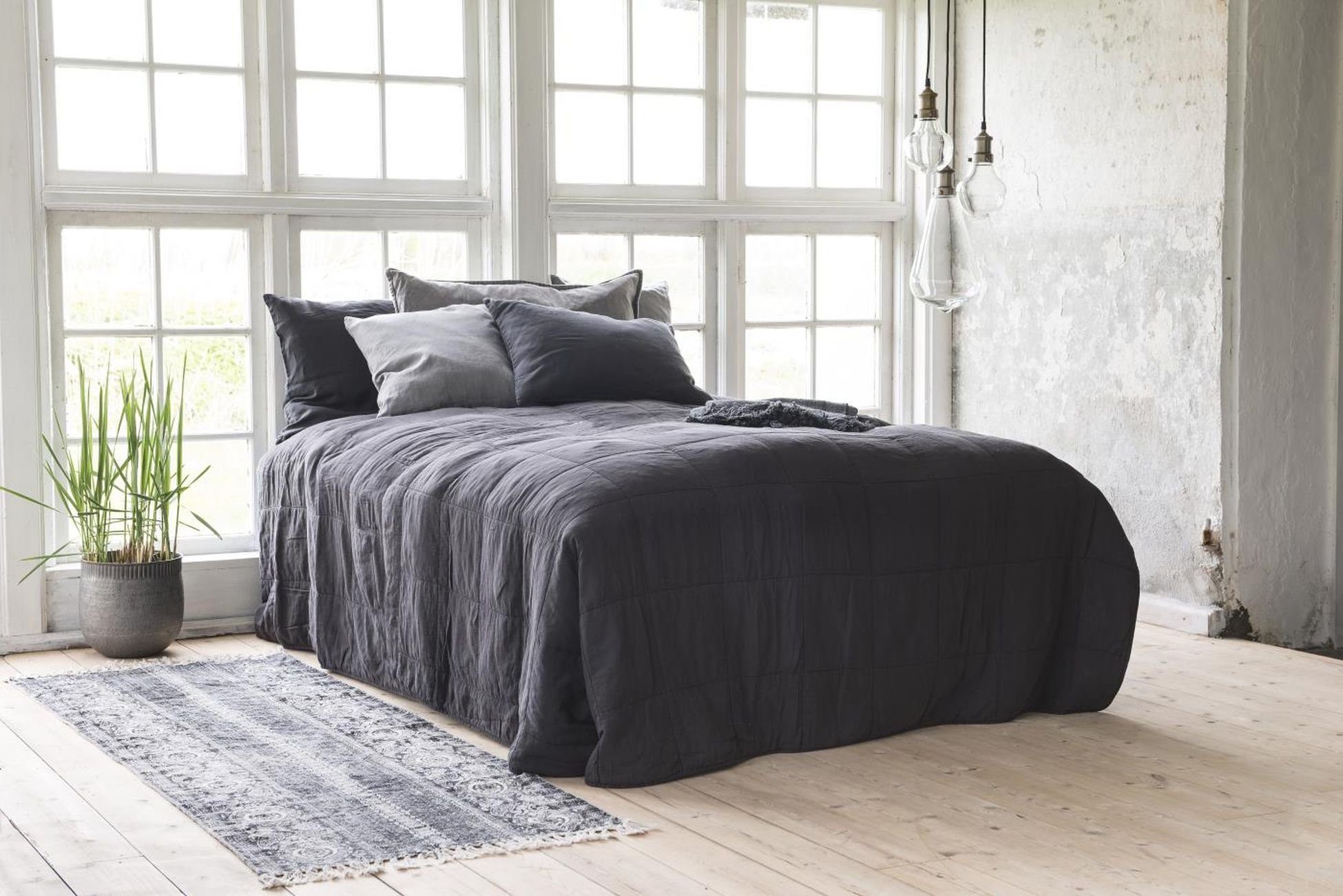 Ib Laursen Kissenhülle Kissenhülle Kissenbezug Samt Velour Smoke Grau 70x50cm Ib Laursen