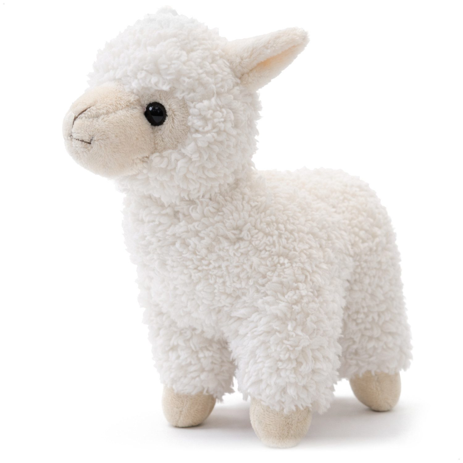 com-four Kuscheltier Kuscheltier Lama 22 cm (1-St), weiches Plüschtier Alpaka aus 100 % Polyester