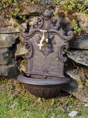 Aubaho Gartenbrunnen Waschbecken Brunnen Wandbrunnen 50,5cm Eisen Garten Nostalgie Stil fou