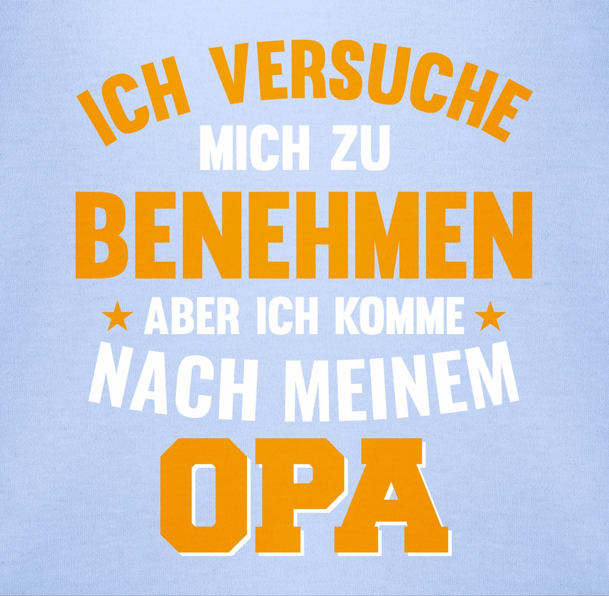 versuche Babyblau mich zu komme Baby orange aber meinem Shirtbody Sprüche benehmen ich Ich 2 nach Shirtracer Opa