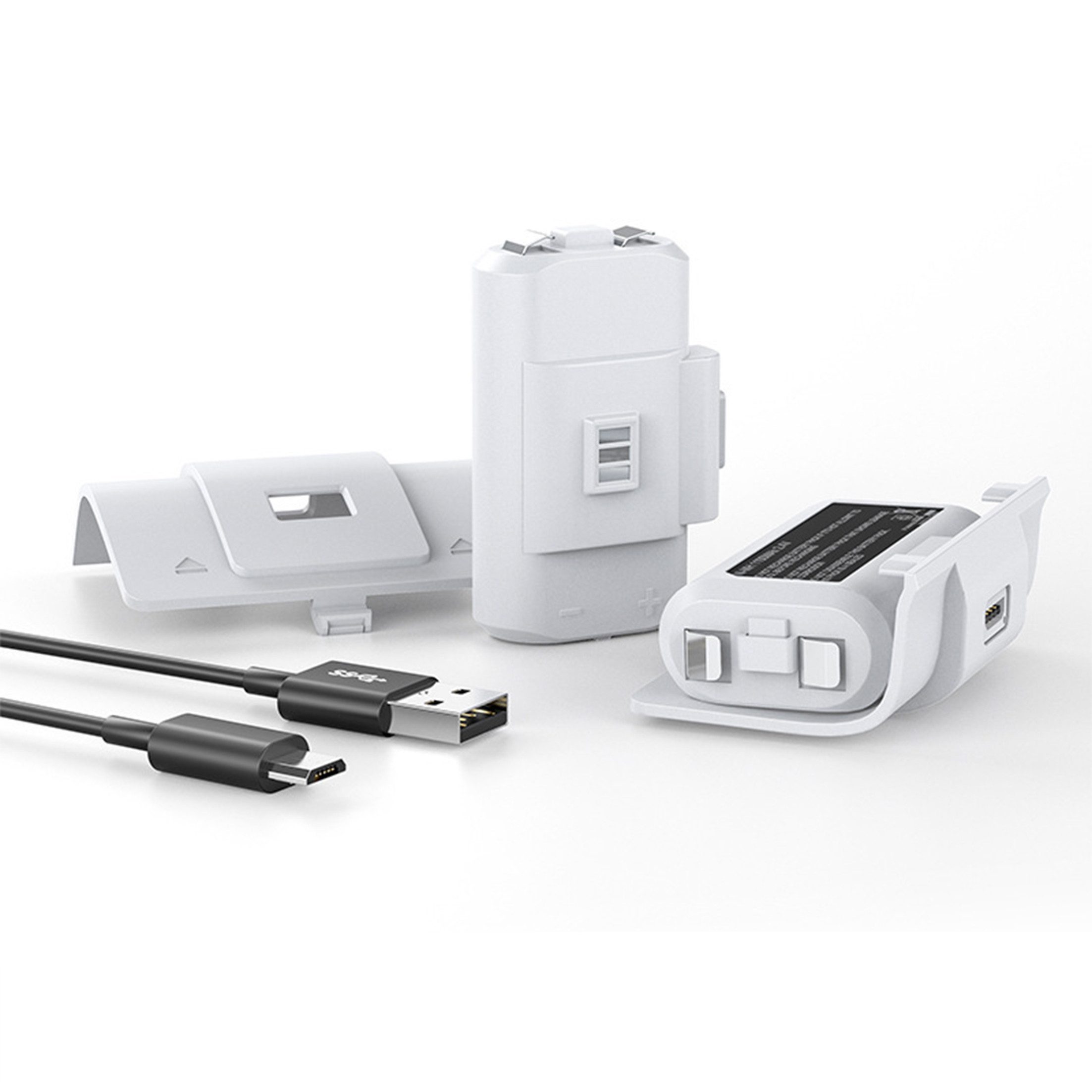 KINSI Ladegerät Akku-Pack für Xbox Series X/S Controller Akku-Ladestation (Set, Wiederaufladbare Batterien mit USB-C Kabel)