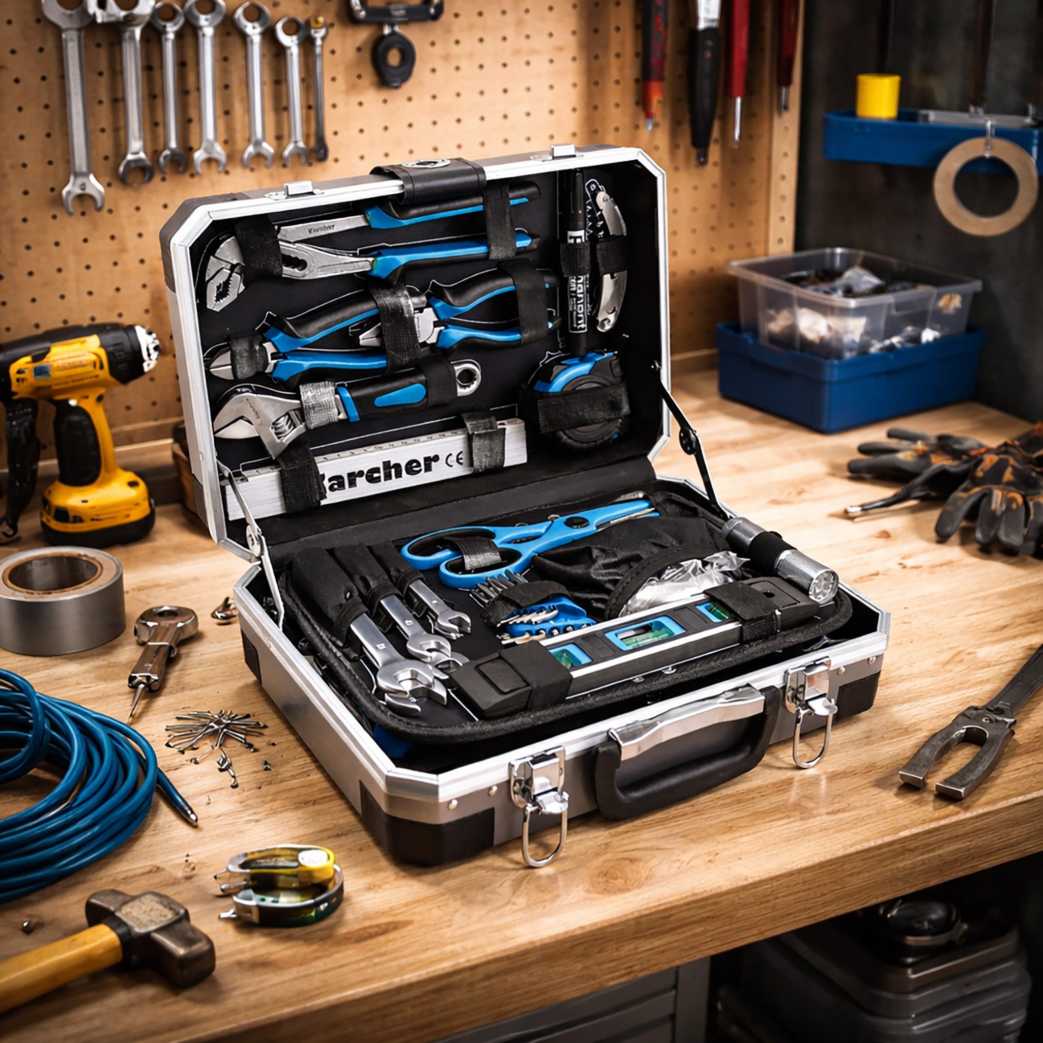 Karcher Werkzeugset 114-teilig, (114-tlg), Chrom Vanadium & Karbonstahl, im Koffer