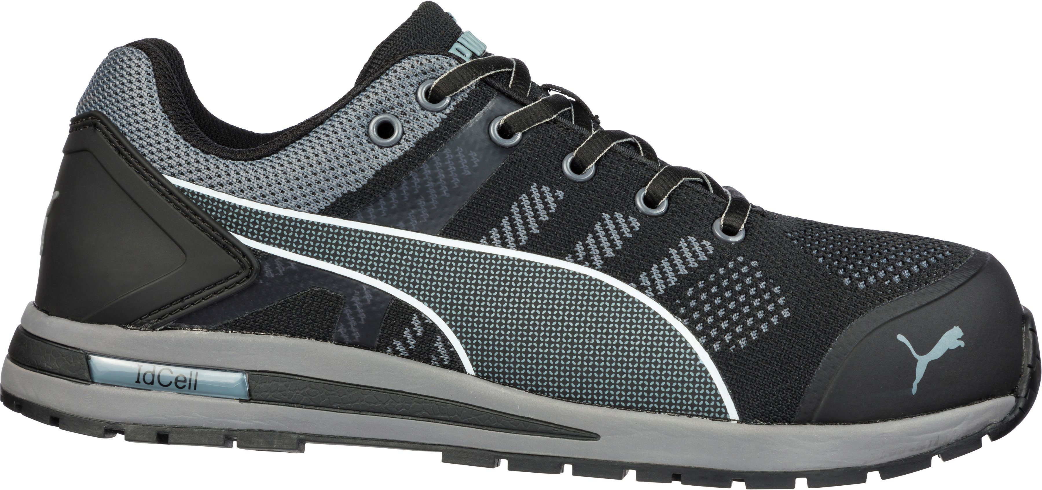 PUMA Sicherheitsschuh DGUV KNIT®, Elevate evercushion® S1P, SAFETY Knit 112-191, BA+ ESD Black Safety Fußbett,