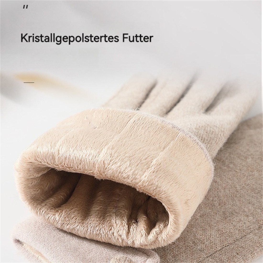 Winter warme Fleecehandschuhe Damen Reithandschuhe Grau Kaschmir Handschuhe,faux DÖRÖY gepolsterte