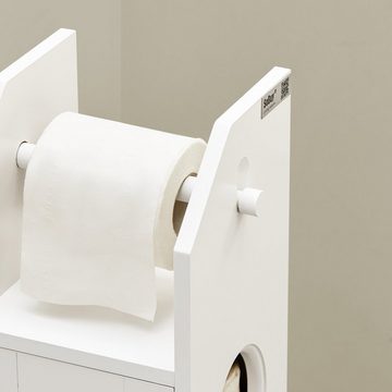 SoBuy Toilettenpapierhalter BZR49, Freistehend Toilettenrollenhalter Toilettenschrank Badschrank