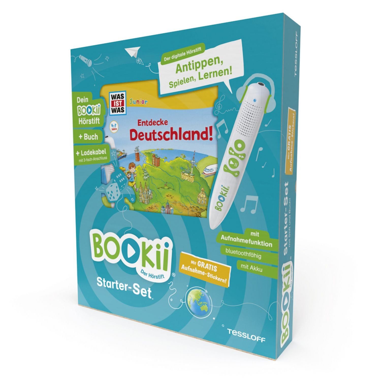 Tessloff Verlag Spiel BOOKii® Starter-Set WAS IST WAS Junior Entdecke Deutschland!