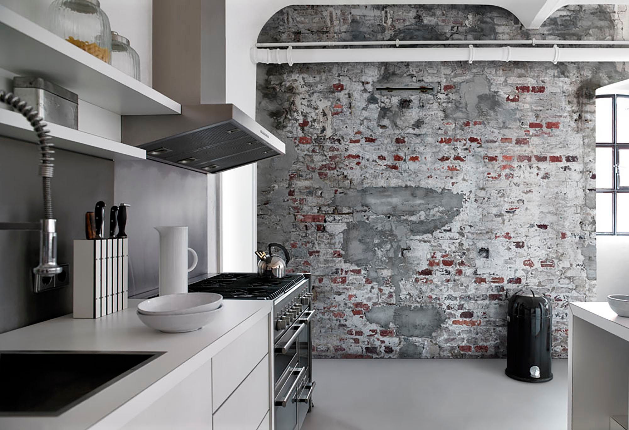 Rasch Fototapete Factory III, glatt, Steinoptik, gemustert, (1 St)