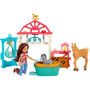 Mattel® Babypuppe Spirit Luckys Tierbaby-Pflegestation mit Pony & Fohlen