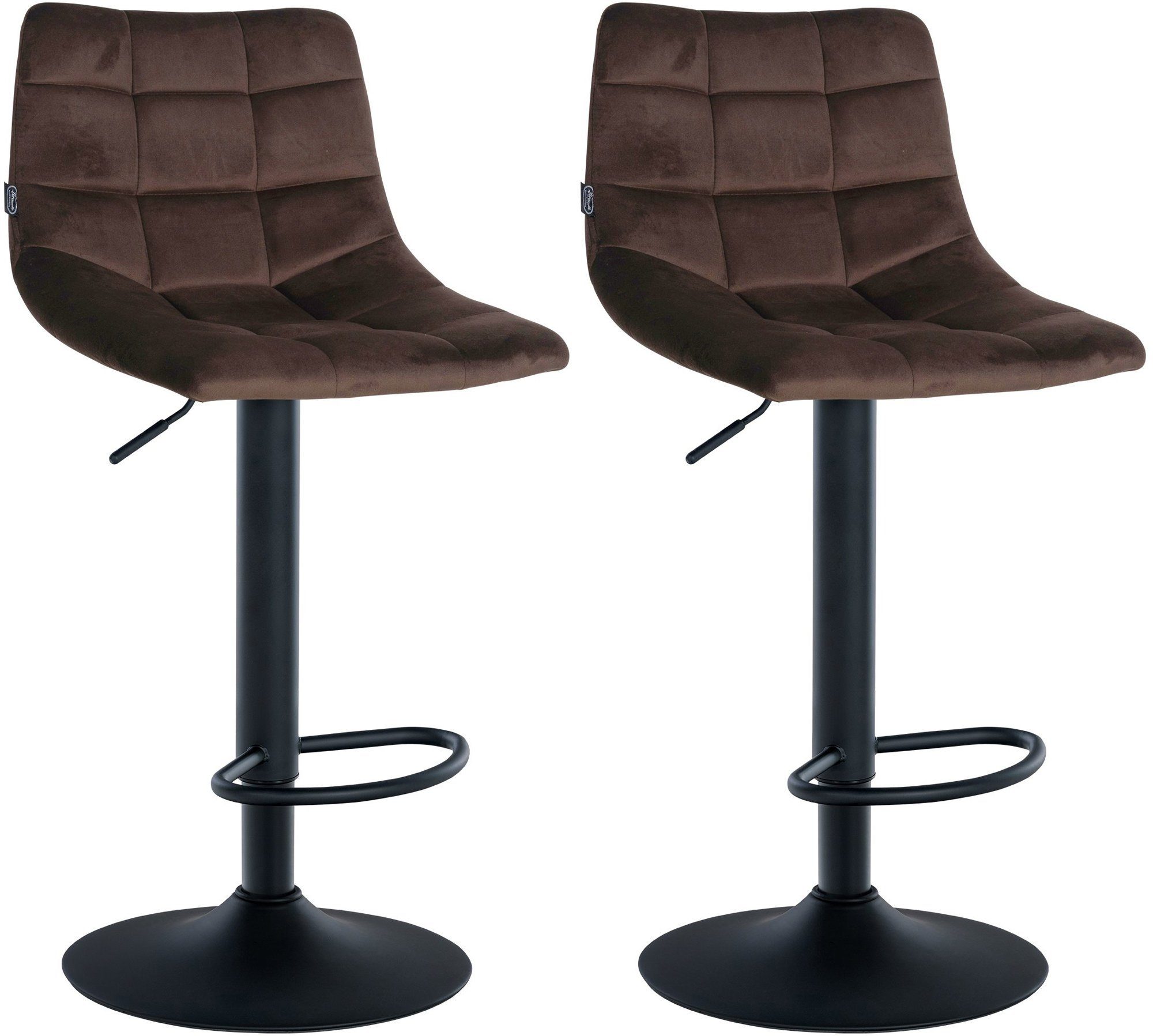 CLP Barhocker Jerry Samt (2er Set, günstig online kaufen