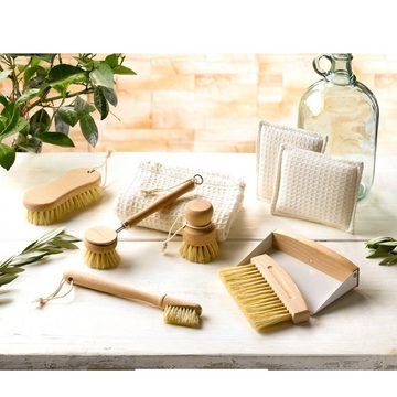 Macosa Home Reinigungsbürsten-Set Geschirrbürste Holz Küchen Zubehör, Geschirr, Obst, Gemüse, Töpfe, Pfannen, (2er Set, 2-tlg), Topfbürste Schrubb-Bürste