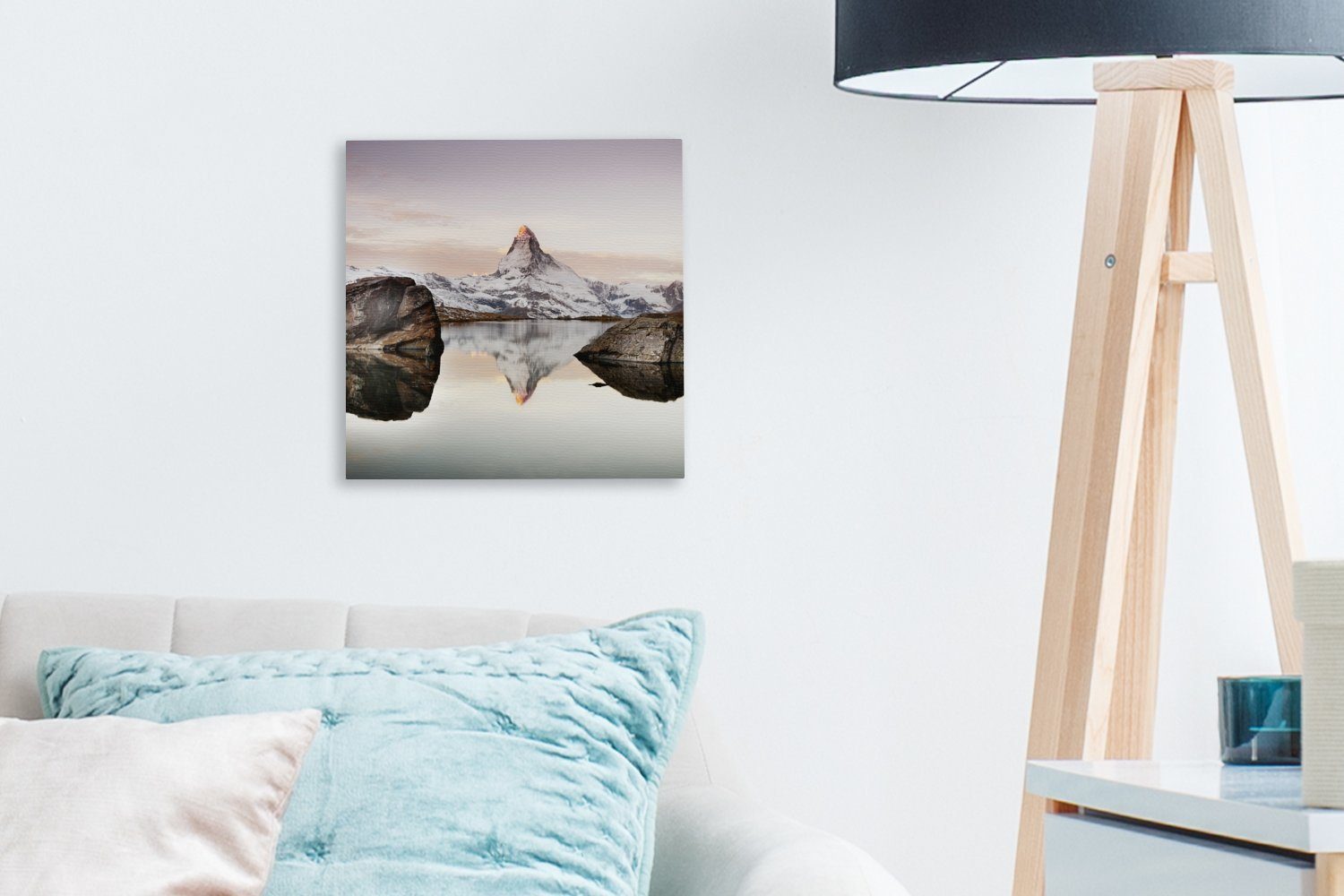 Wohnzimmer Matterhorn OneMillionCanvasses® (1 in Schweiz, auf für das Stellisee der Leinwandbild Leinwand St), Blick Bilder vom Schlafzimmer
