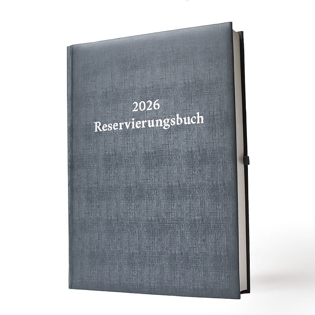 ADINA Terminkalender 2026 ADINA Dickes Reservierungsbuch A4 anthrazit-metallic