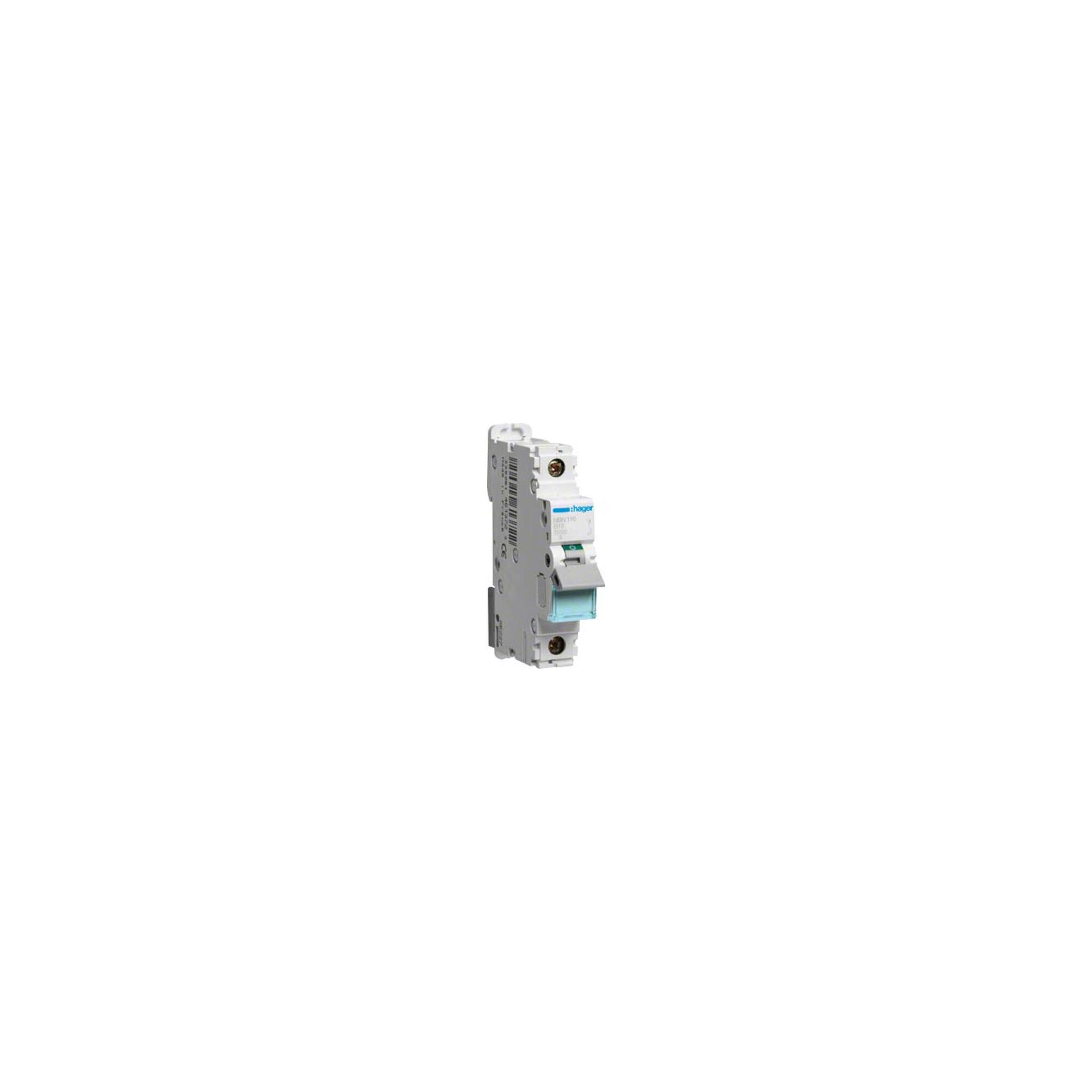 Hager Schalter Hager Leitungsschutzschalter 1pol.,B-16A, 10kA, 1M NBN116