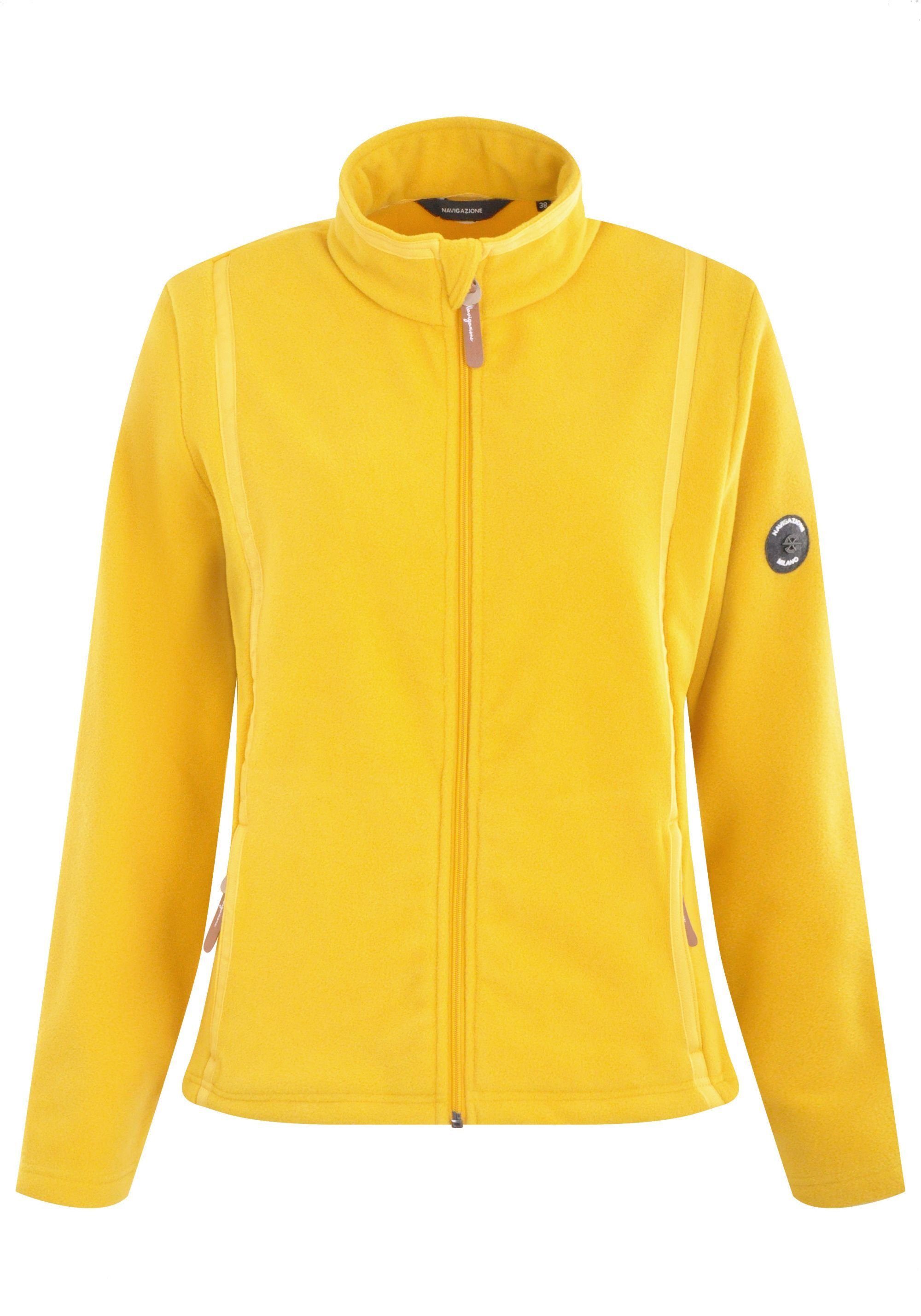 NAVIGAZIONE Fleecejacke Fleecejacke mit Zierbändern mimosa